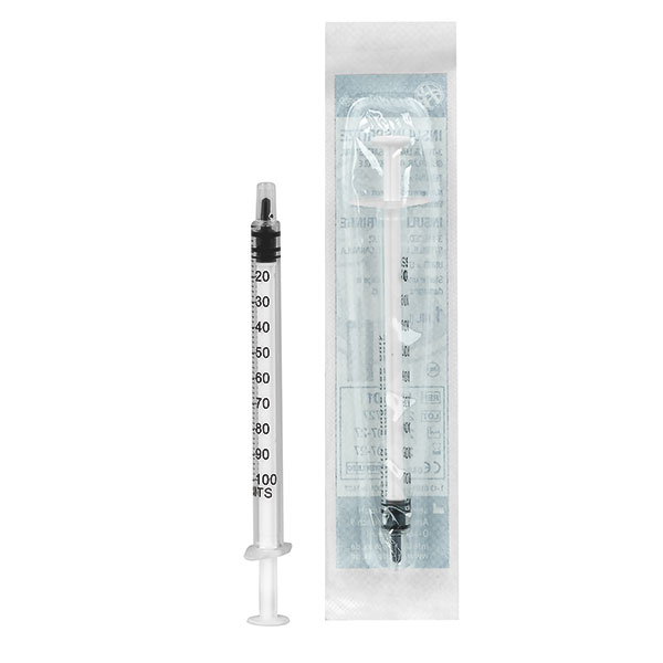 Insulinspritzen 1 ml, 3-teilig - Packung à 100 Stück