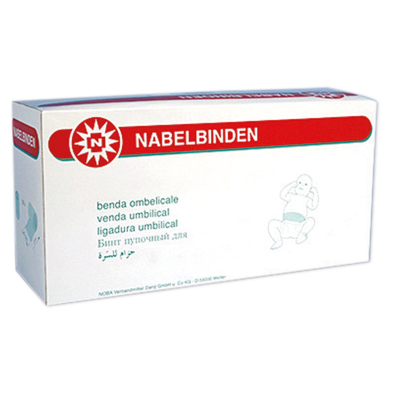 NABELBINDE 2 m x 6 cm in weiß - Packung à 20 Stück