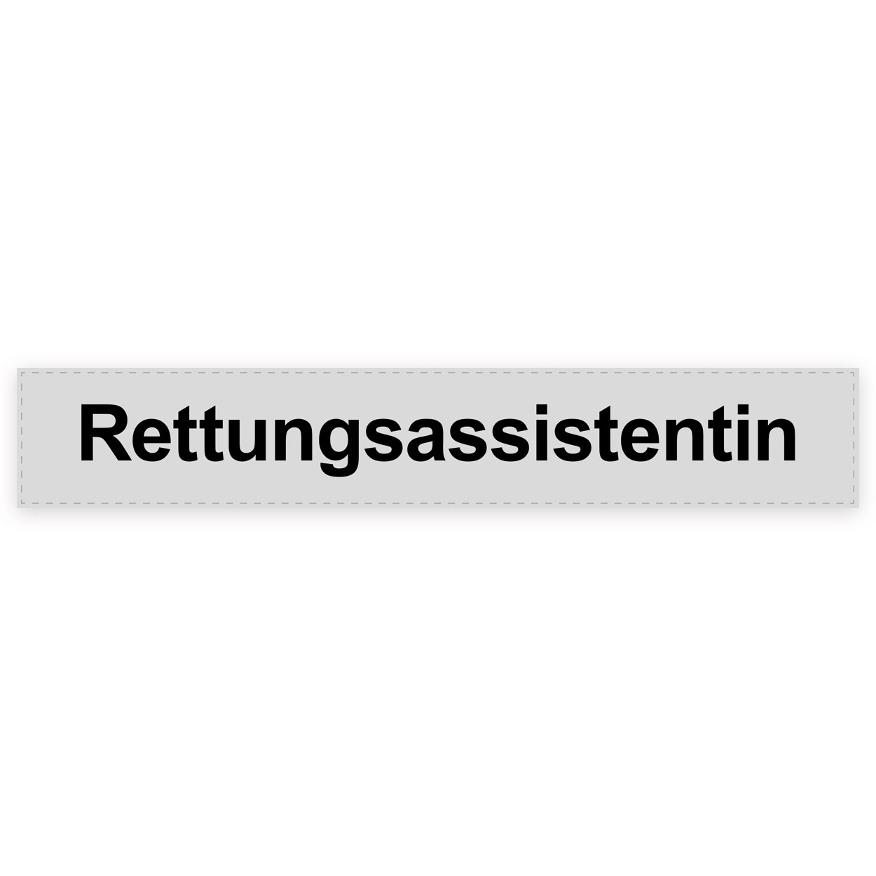 Rückenschild Rettungsassistentin in silber