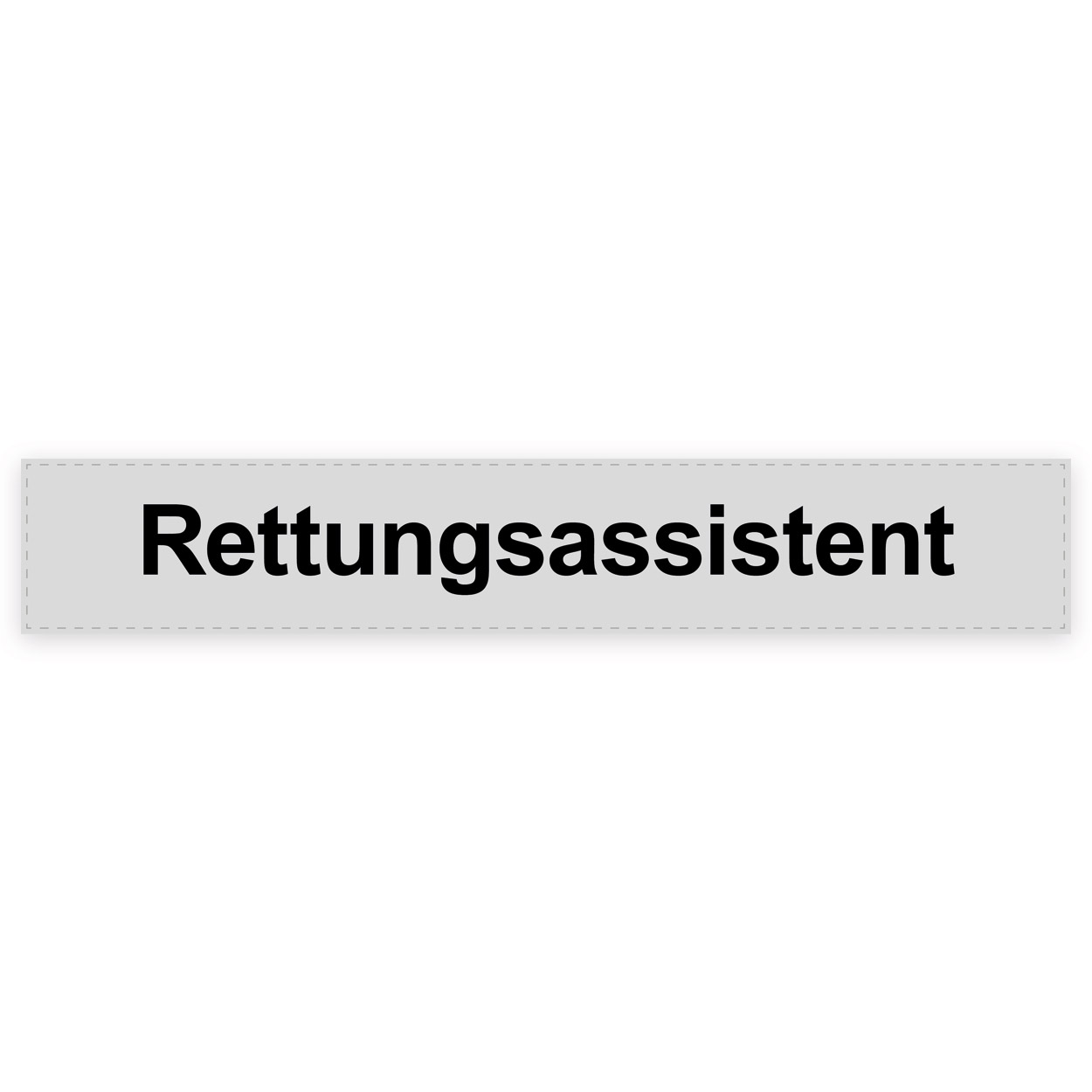 Rückenschild Rettungsassistent, silber