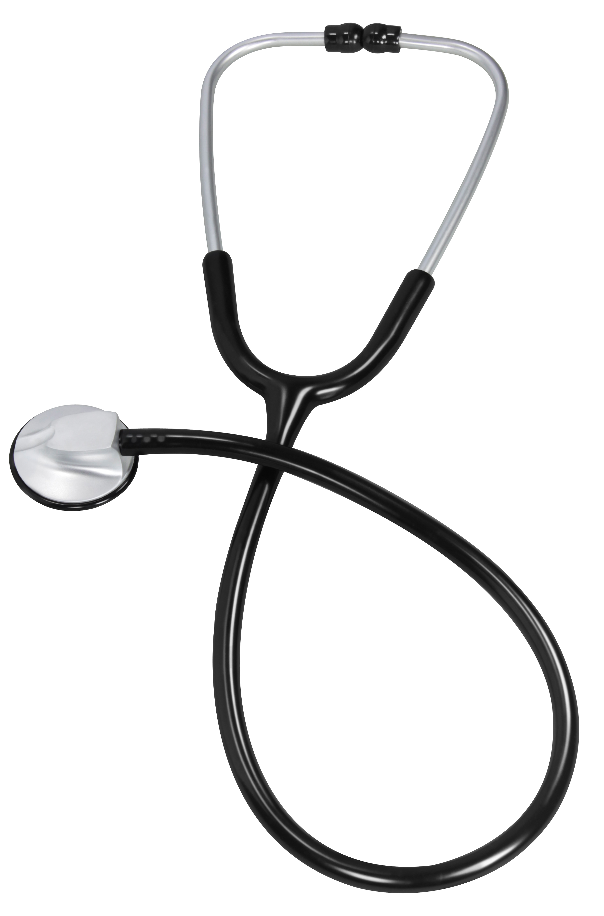 Stethoskop für Erwachsene, Flachkopf-Stethoskop Deluxe in schwarz