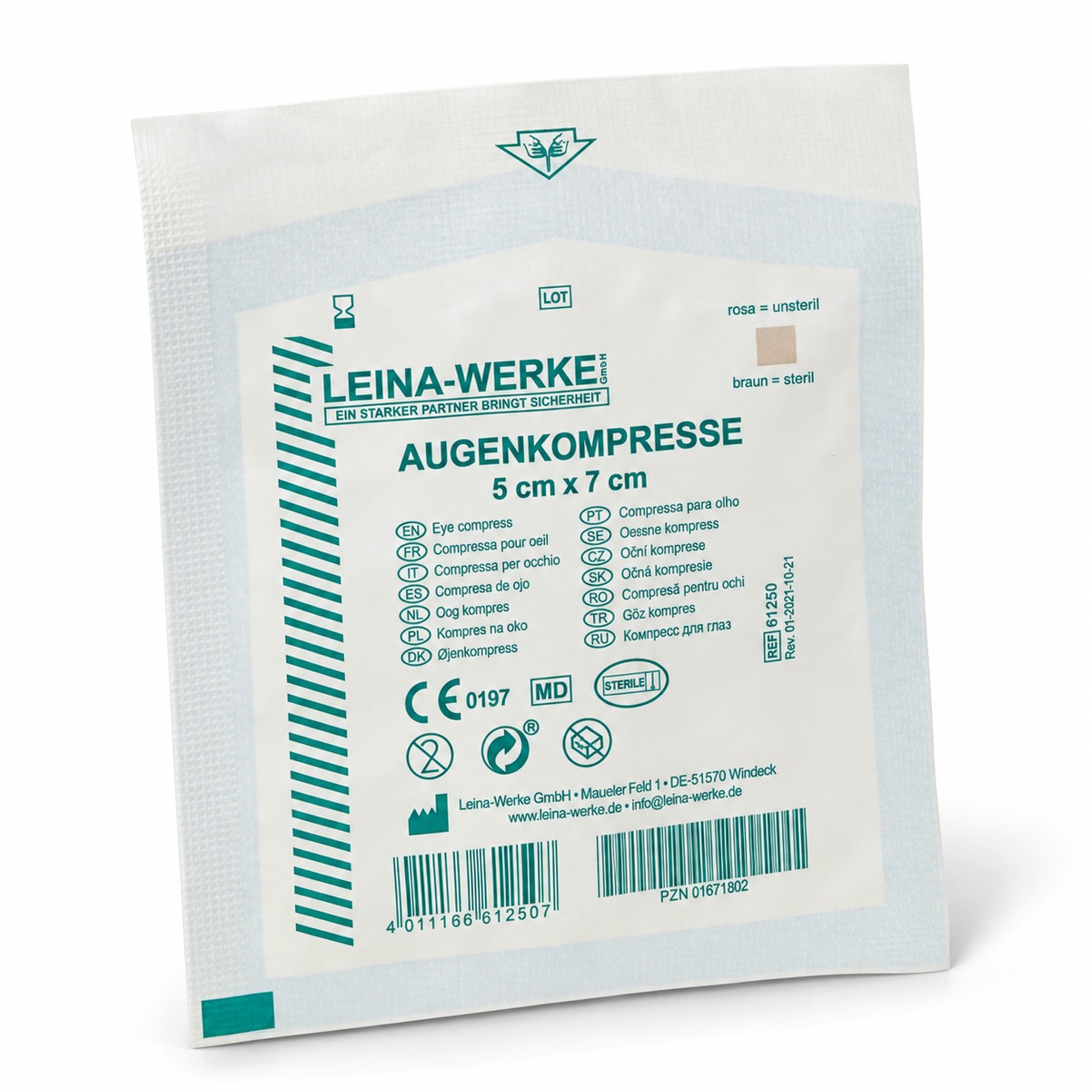 Augenkompressen 5 x 7 cm - Packung à 2 Stück