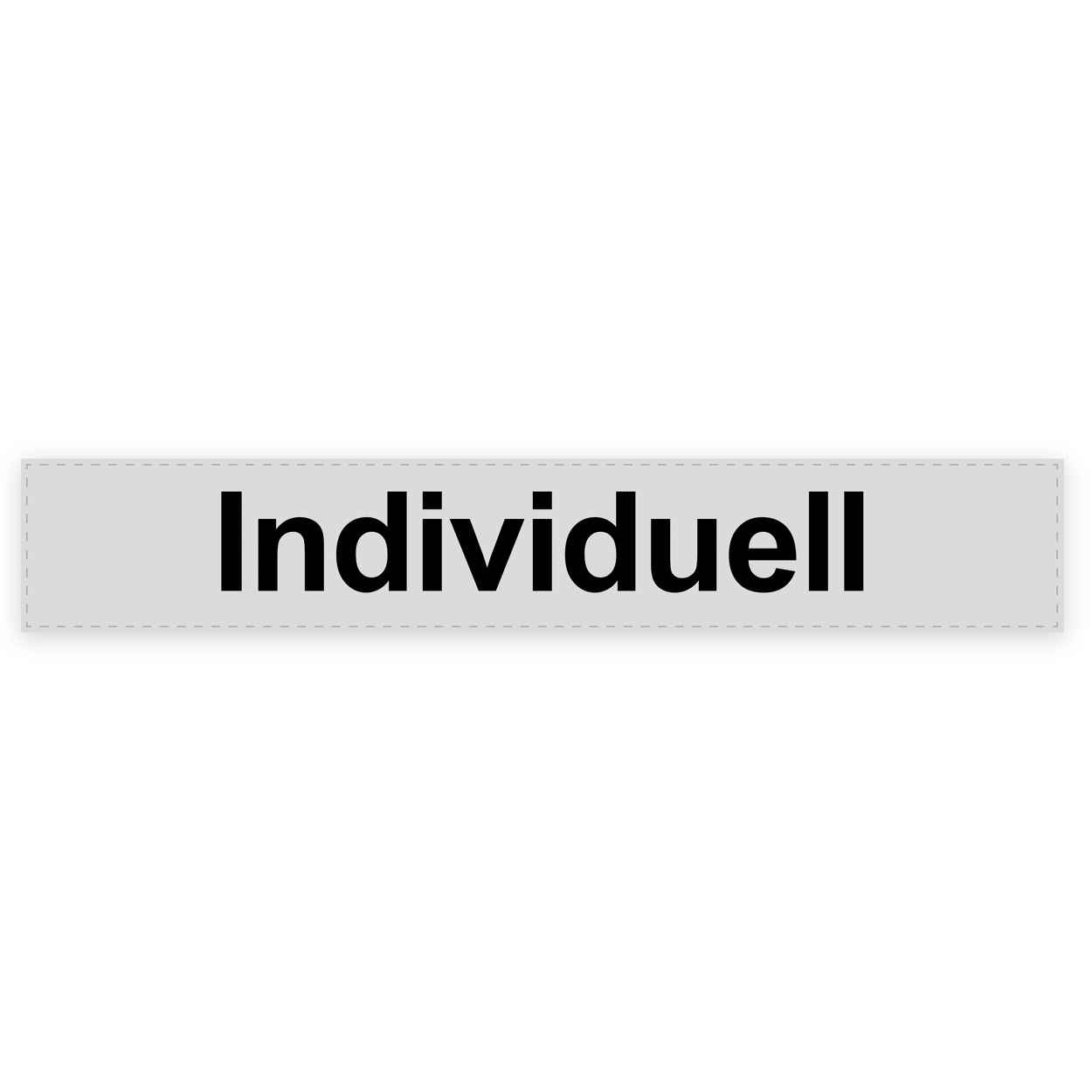 Rückenschild Individuell, silber, 300 x 50 mm Rückenschild Individuell, silber, 300 x 50 mm