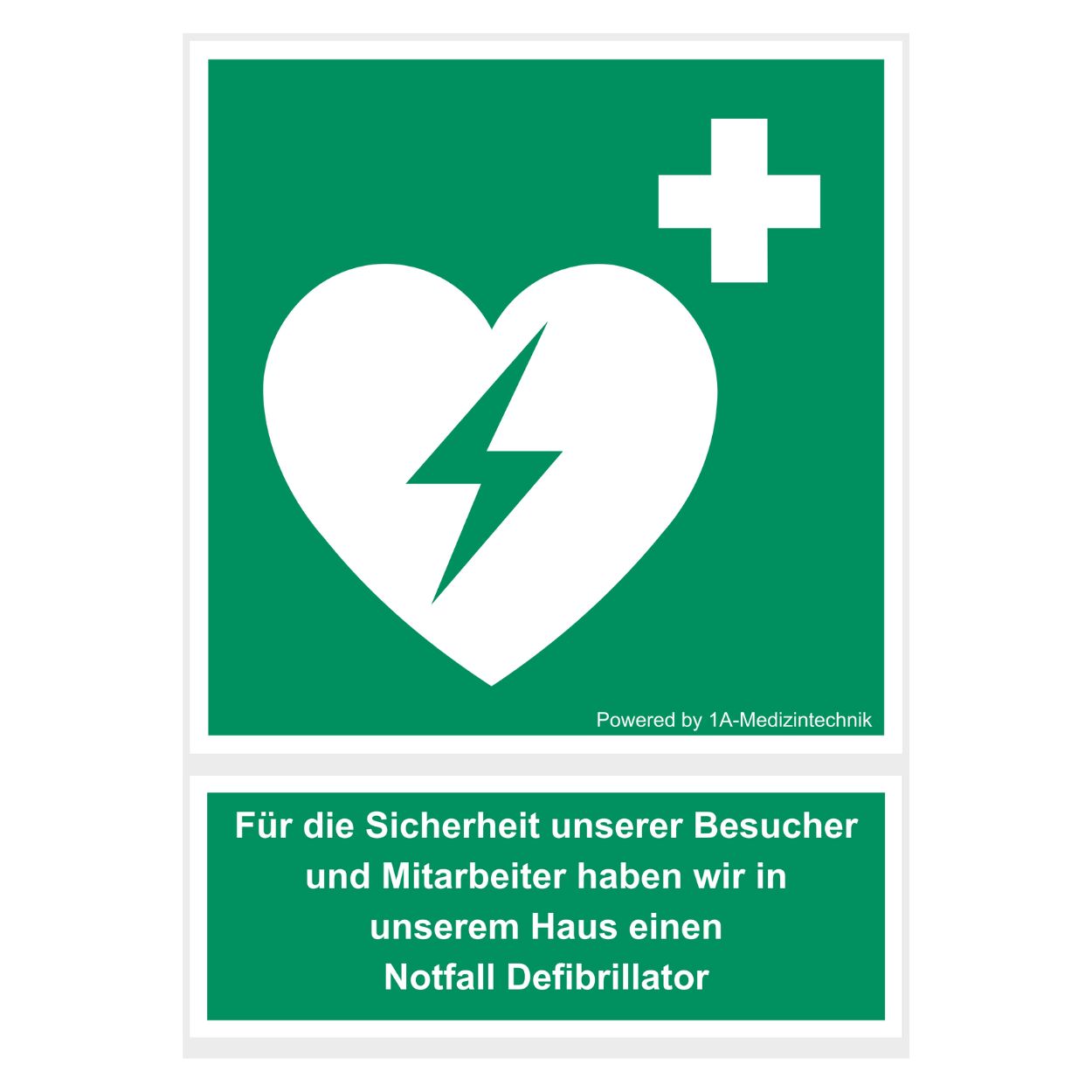 Piktogramm Defibrillator im Haus - selbstklebend