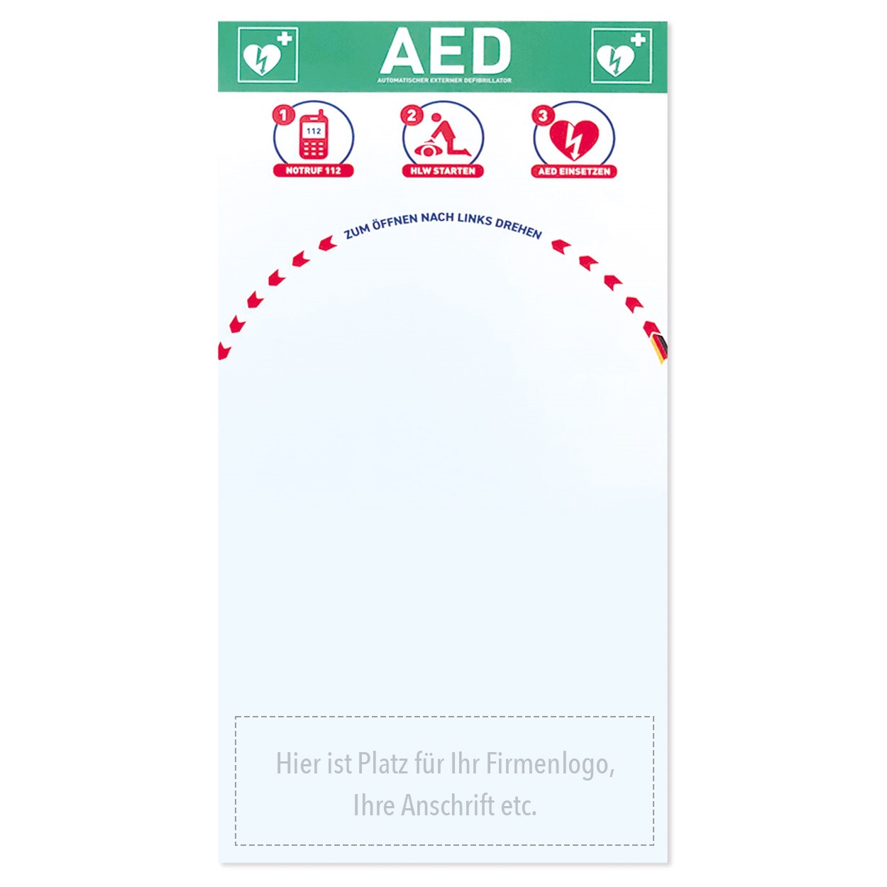 Rückwand für Rotaid AED Cabinets