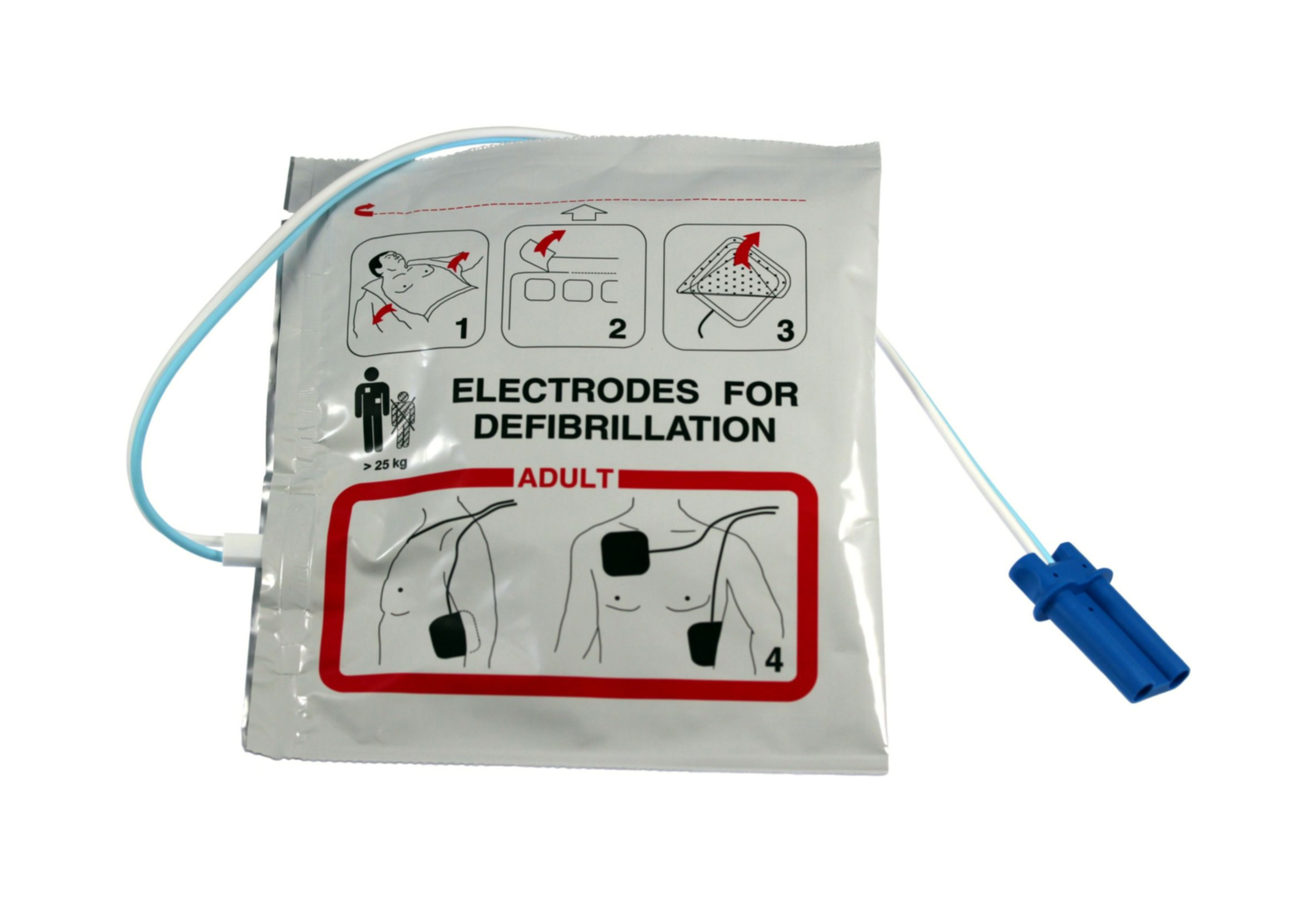 Defibrillationselektroden Erwachsene vorkonnektiert für FRED easy