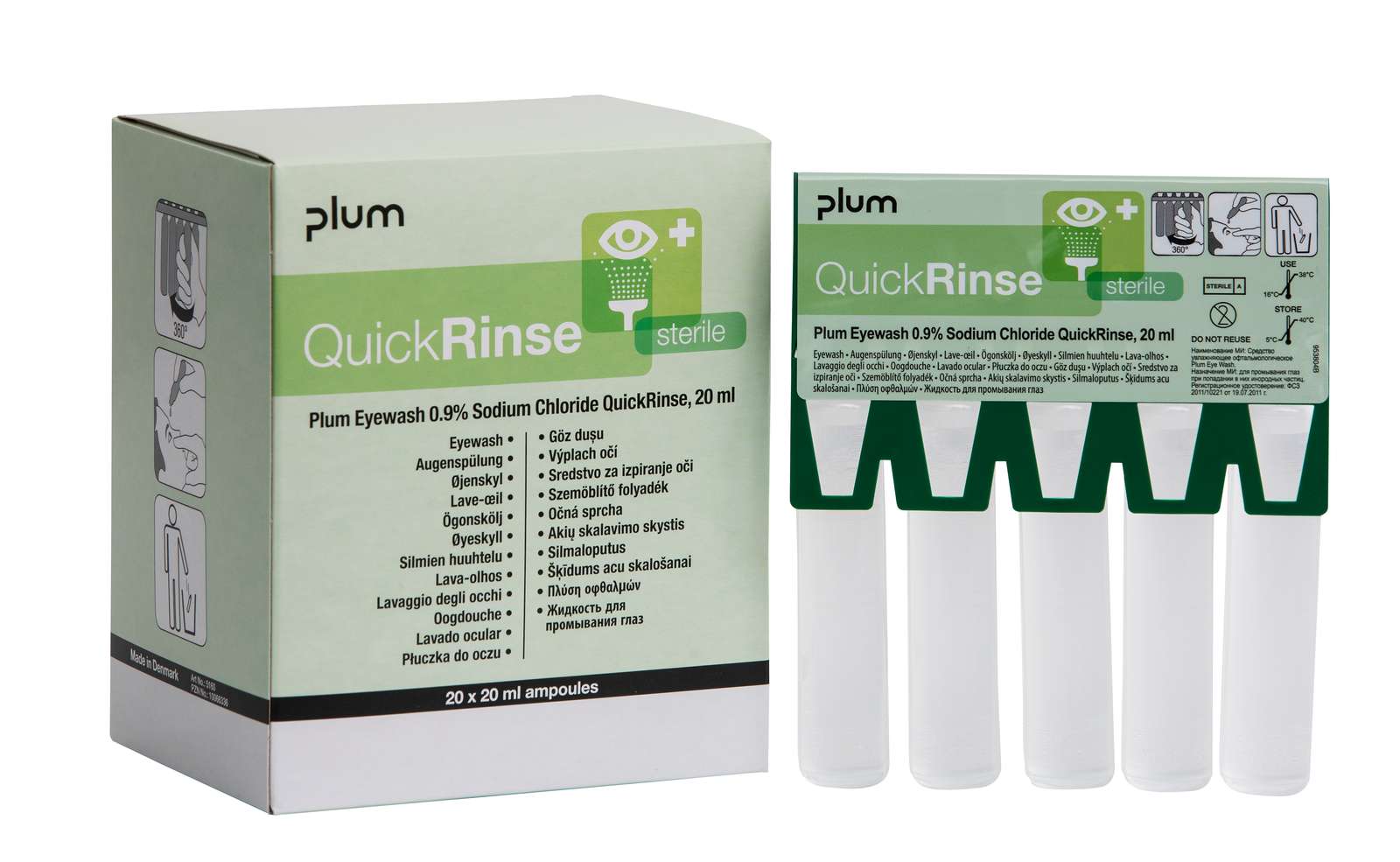 QuickRinse Augenspüllösung 20 ml - Packung à 5 Ampullen