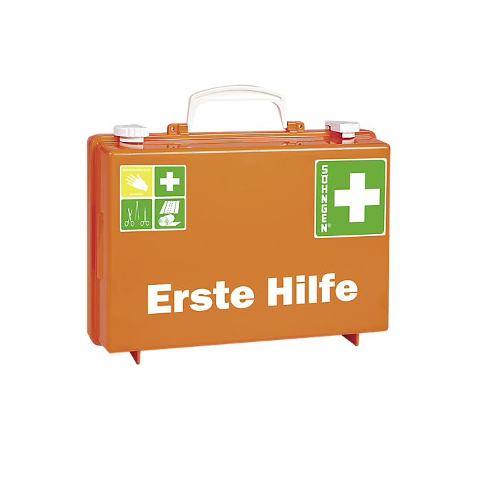 Erste Hilfe-Koffer MT-CD leer orange Druck First Aid