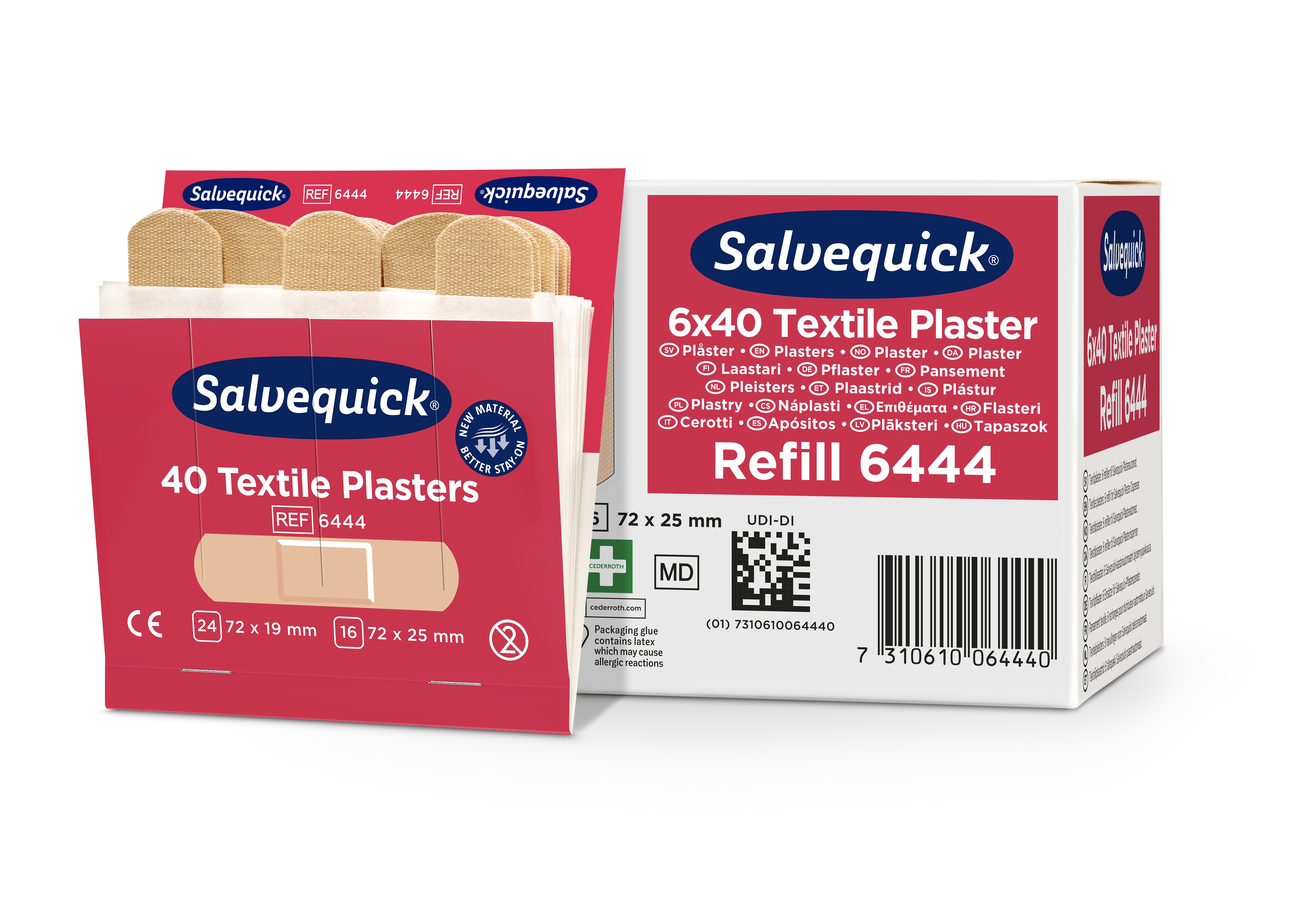 CEDERROTH Salvequick Textilpflaster - Packung à 6 x 40 Pflaster