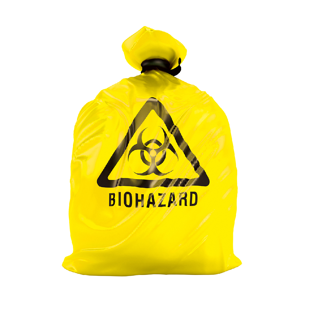 Biohazard-Entsorgungsbeutel 70 l, gelb - 10 Rollen à 20 Stück