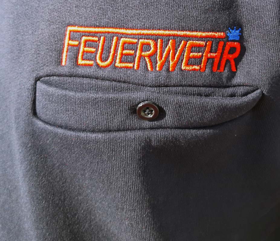 Zip-Sweatshirt Bluelight, Feuerwehr Zip-Sweatshirt Bluelight, Feuerwehr