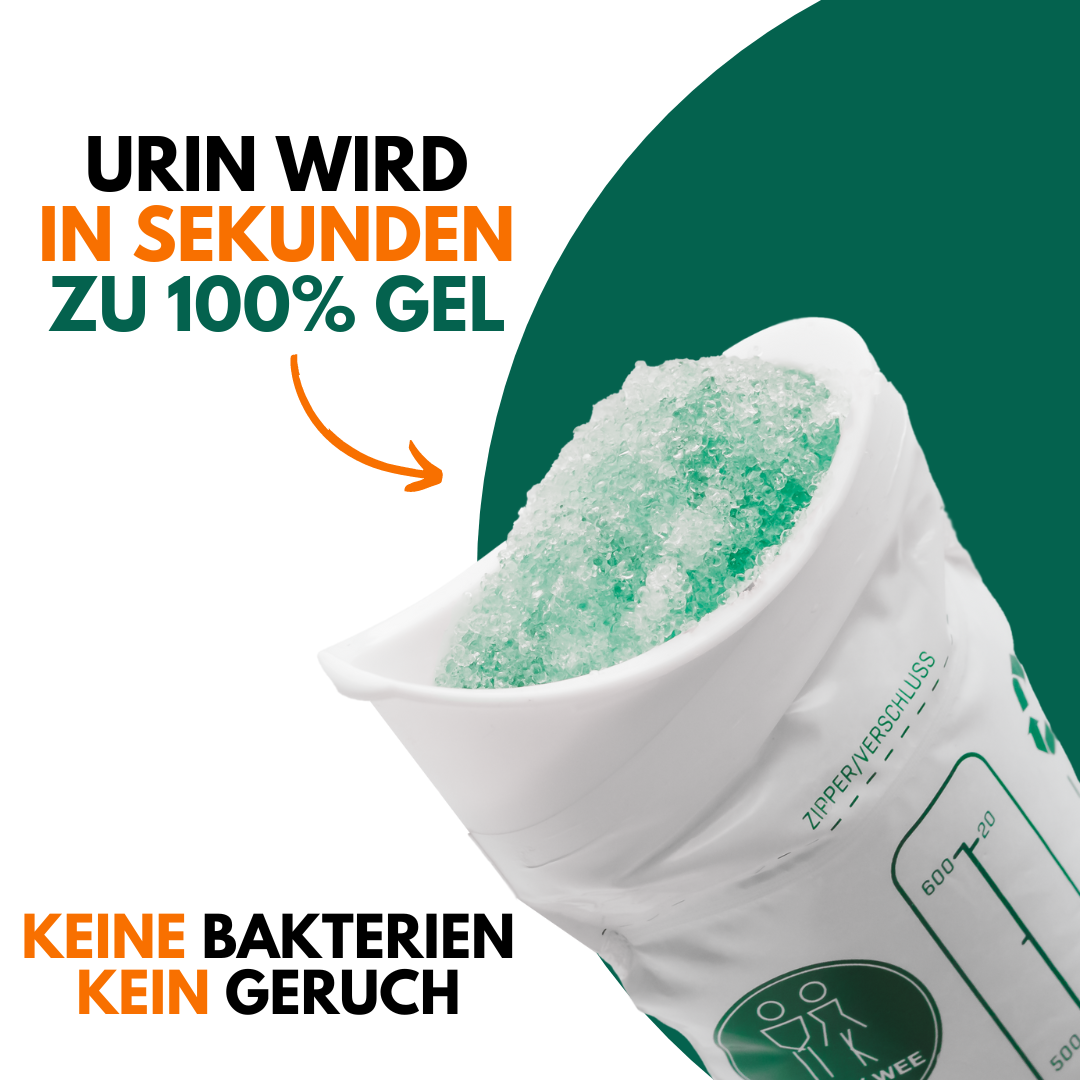 Jonhy Wee Unisex Pinkelbeutel - Packung à 3 x 600 ml