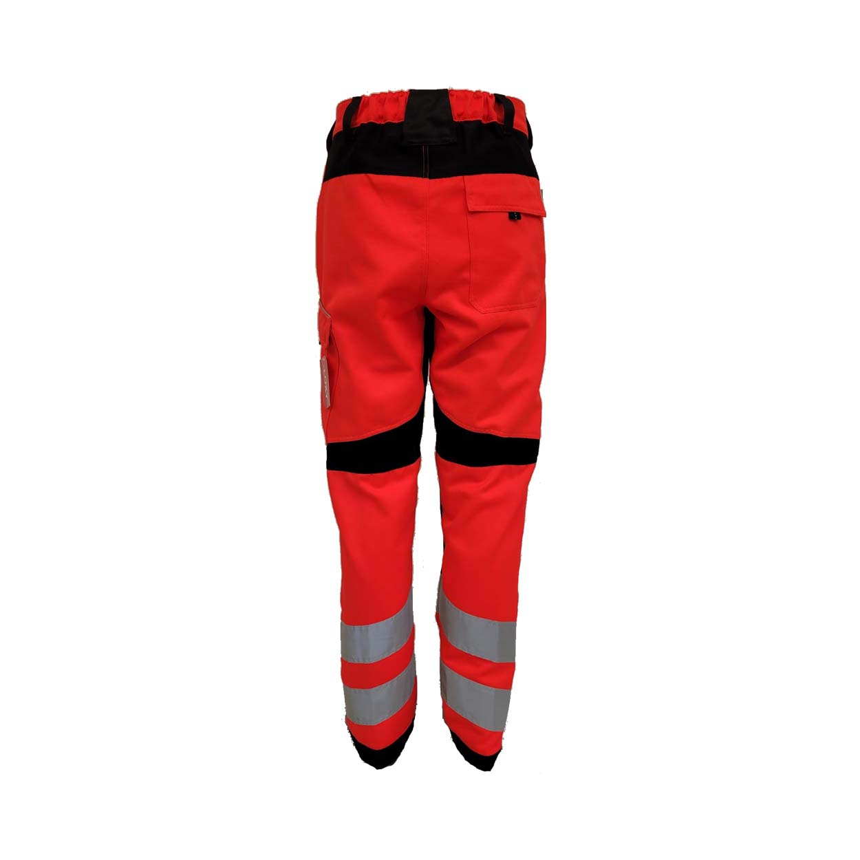 Damenhose Komfort in leuchtrot-schwarz, Stretch Damenhose Komfort in leuchtrot-schwarz, Stretch