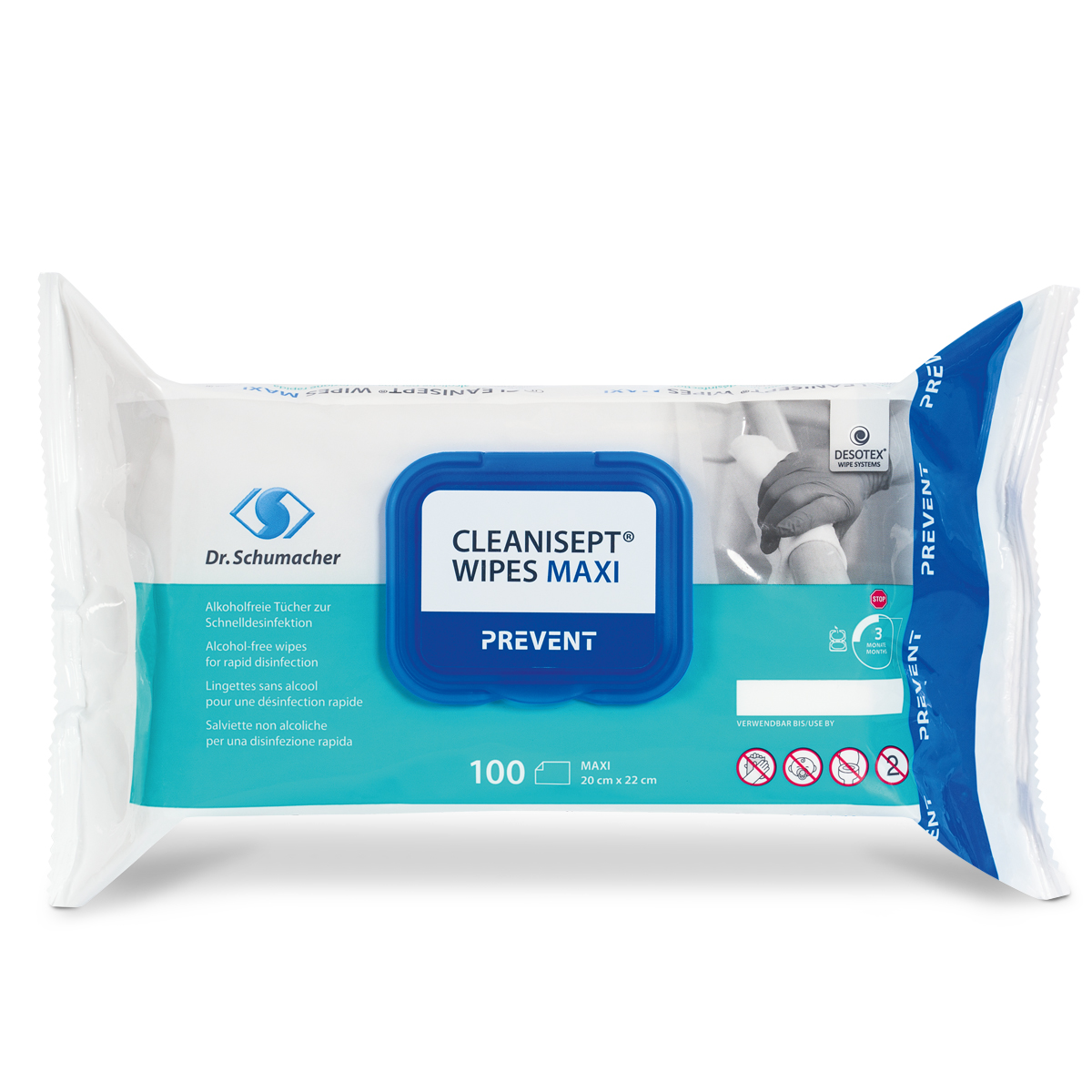 CLEANISEPT WIPES maxi Desinfektionstücher, 1 Flowpack à 100 Tücher CLEANISEPT WIPES maxi Desinfektionstücher, 1 Flowpack à 100 Tücher