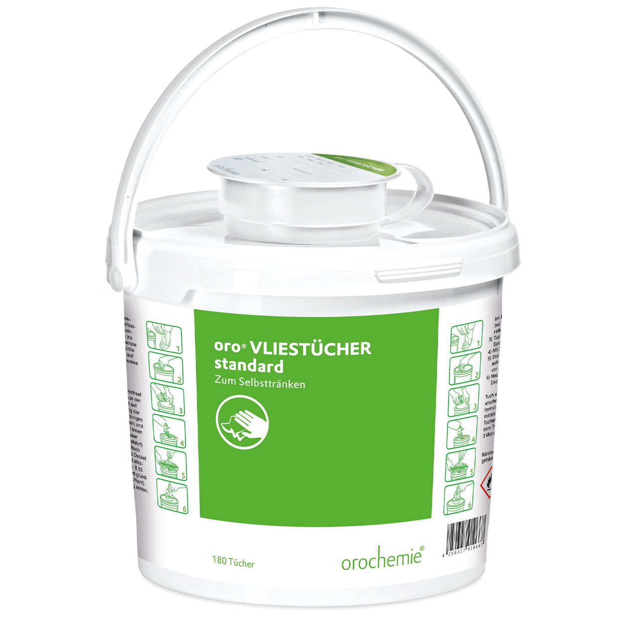 Oro Spendereimer LEER mit Deckel für Oro Wipes Vliestücher kompakt à 60 Tücher