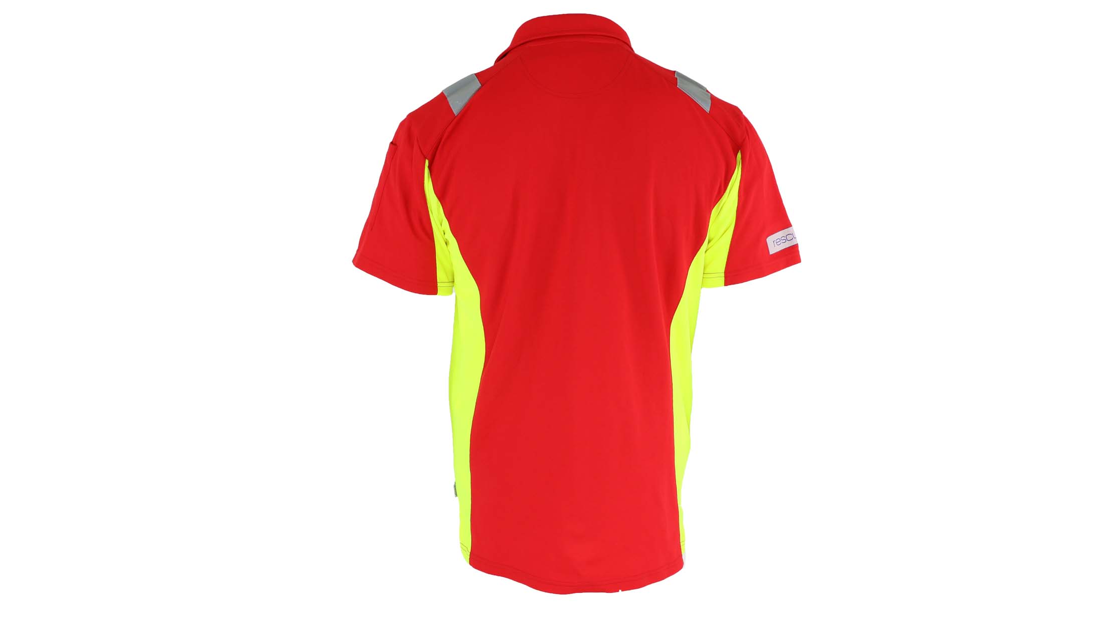 Poloshirt Dynamic in rot/neongelb