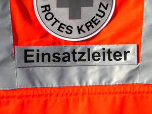 Rückenschild Einsatzleiter in silber