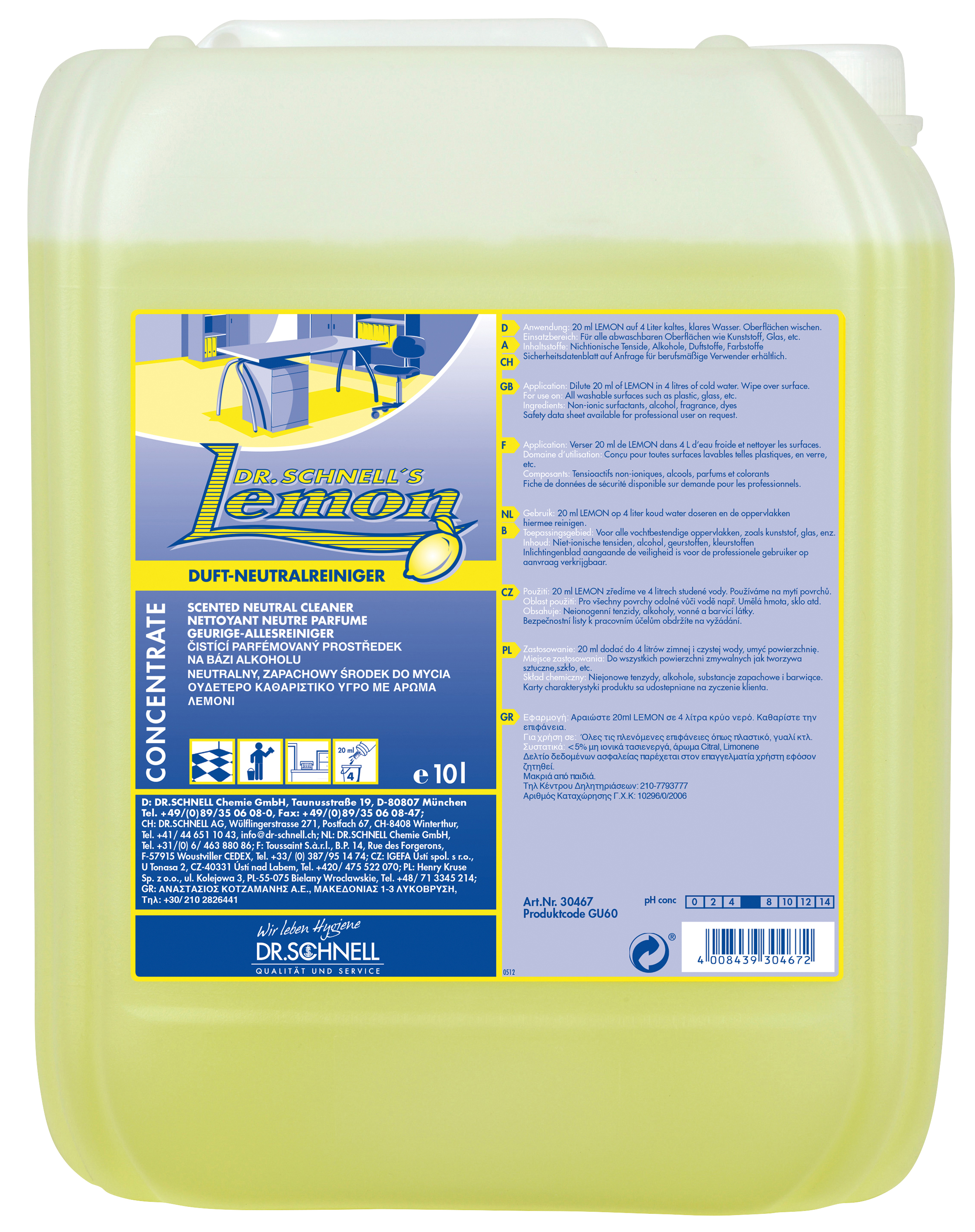 Dr.Schnell´s Lemon Duft-Neutralreiniger 10 Liter