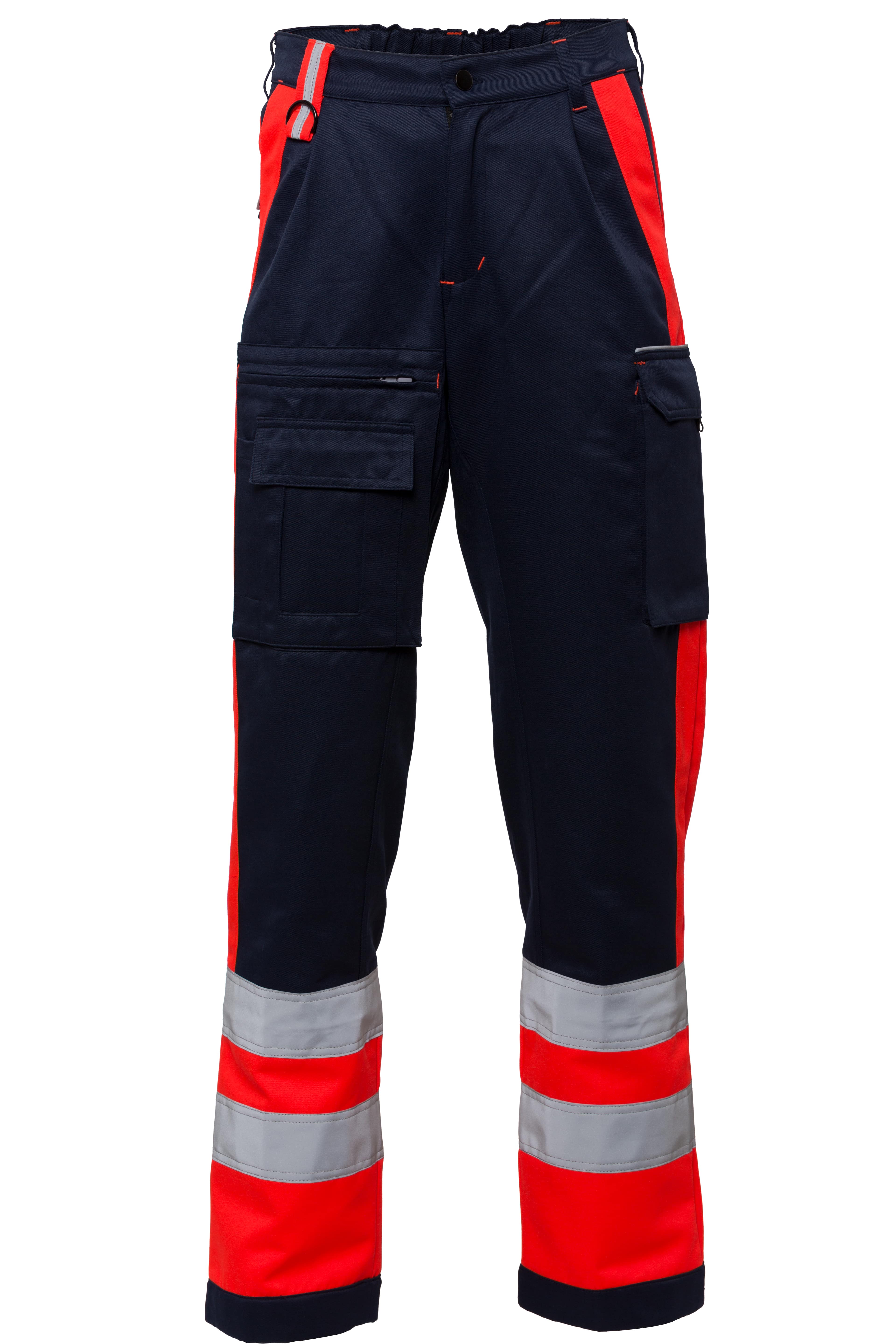 Einsatzhose Dynamic in marineblau/neonrot