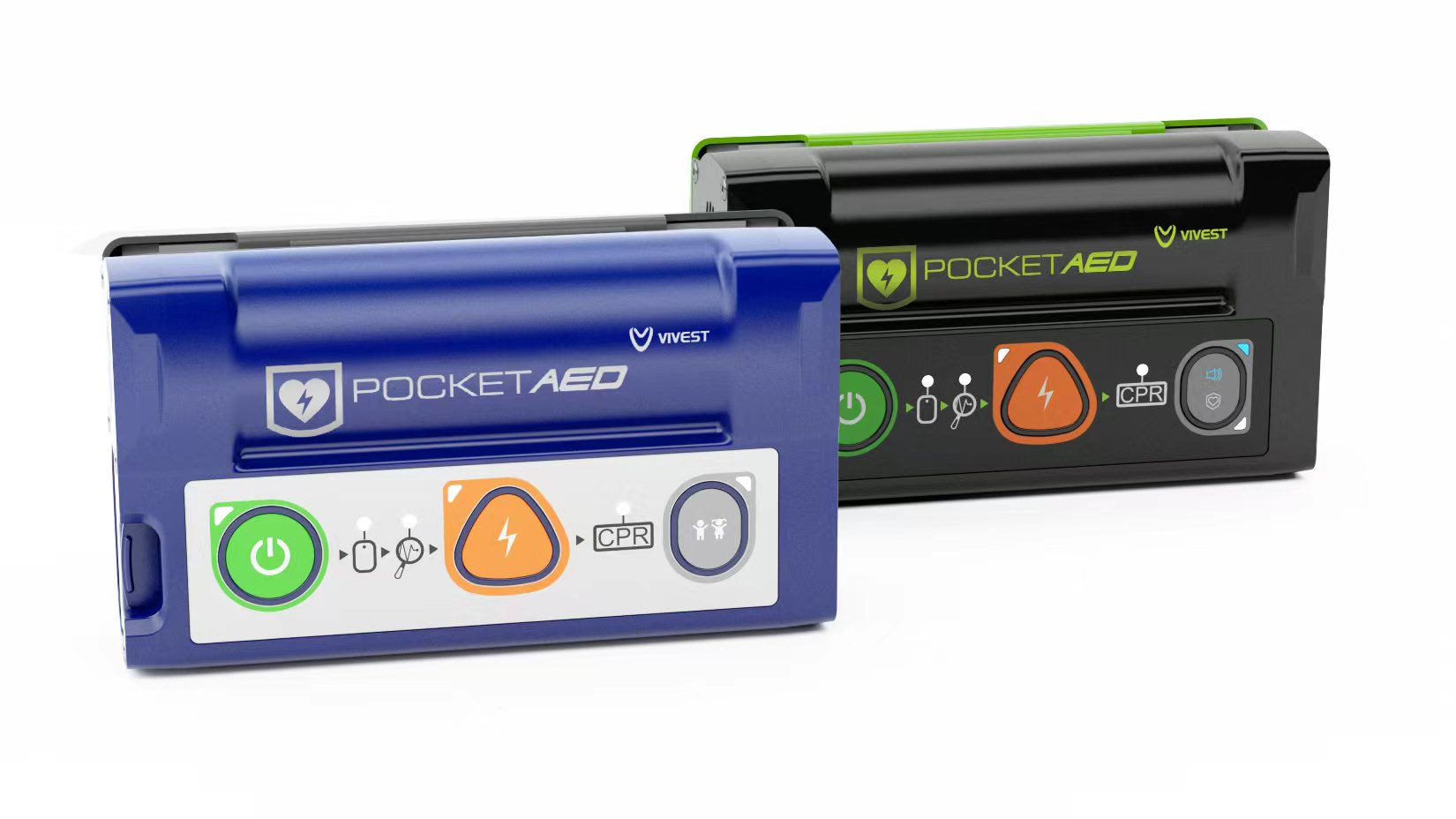 ViVest P3 Pocket AED mit Kindermodus inkl. Batterie + eSIM - halbautomatisch