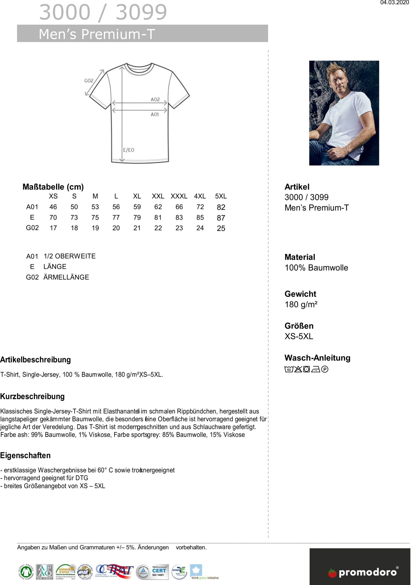 Premium T-Shirt in weiß Premium T-Shirt in weiß