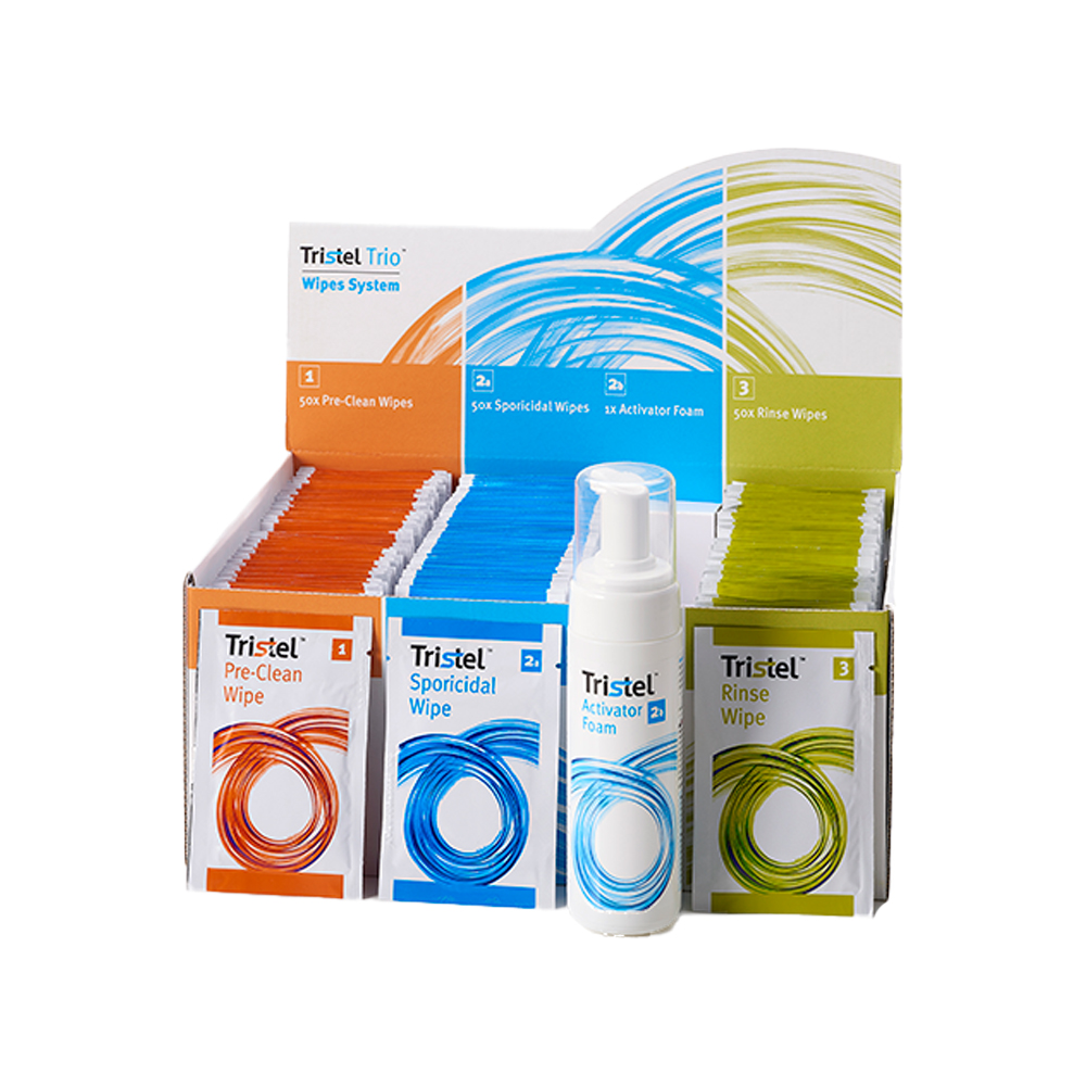 Tristel Trio Wipes 50 Instrumentendesinfektion - 50 Sets im Karton Tristel Trio Wipes 50 Instrumentendesinfektion - 50 Sets im Karton