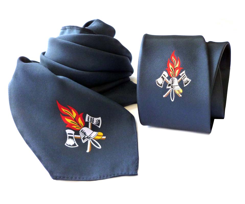 Krawatte Feuerwehr blau, XL Krawatte Feuerwehr blau, XL