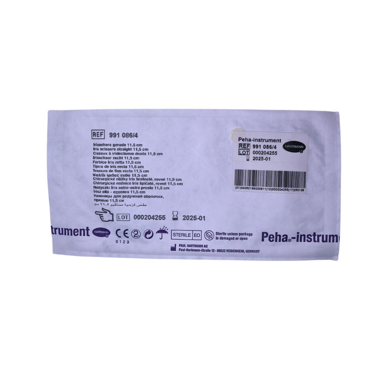 Irisschere gerade 11,5 cm - Packung à 25 Stück Irisschere gerade 11,5 cm - Packung à 25 Stück
