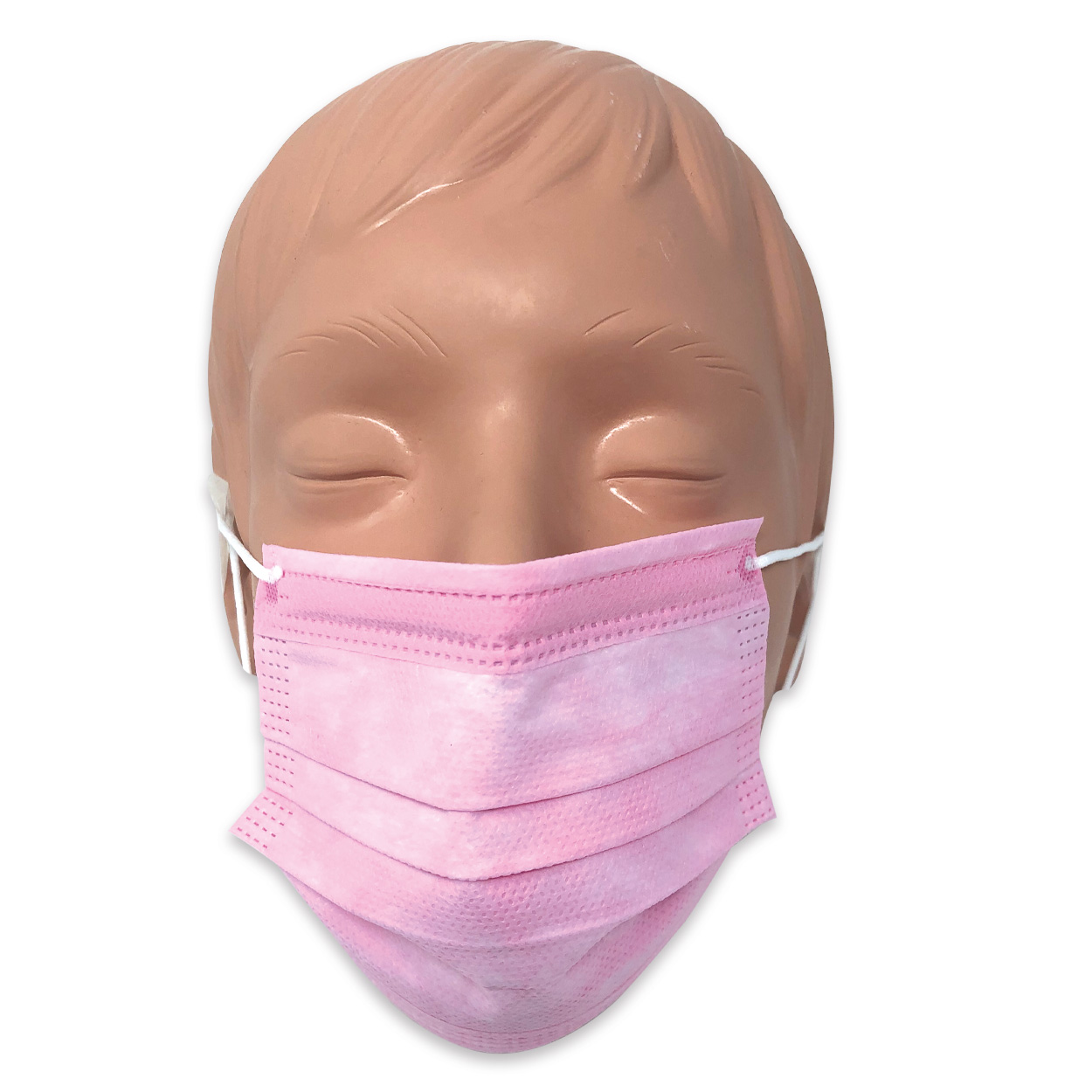 Mundschutz für Kinder in rosa, Typ II, 3-lagig - Packung à 50 Stück
