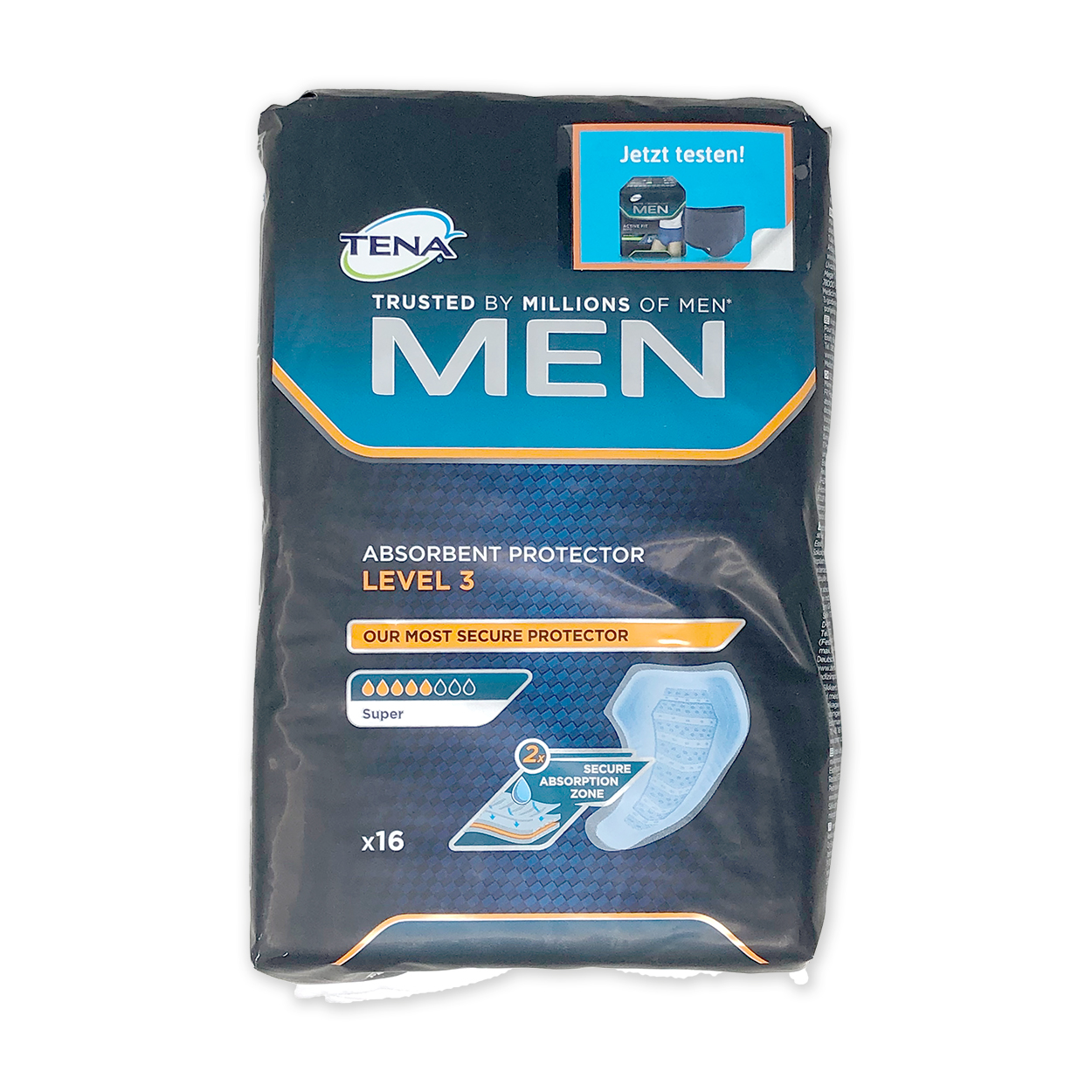 TENA MEN Level 3 Inkontinenzeinlagen - Packung à 16 Stück
