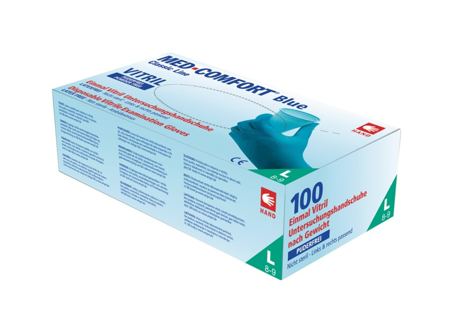 Med-Comfort Vitril® Untersuchungshandschuhe - Karton à 10 Packung je 100 Stück