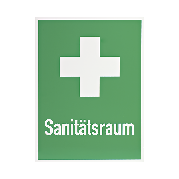 Rettungszeichen  Sanitätsraum+Kreuz