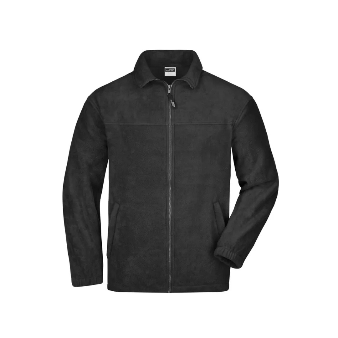 Full-Zip Fleecejacke black 3XL