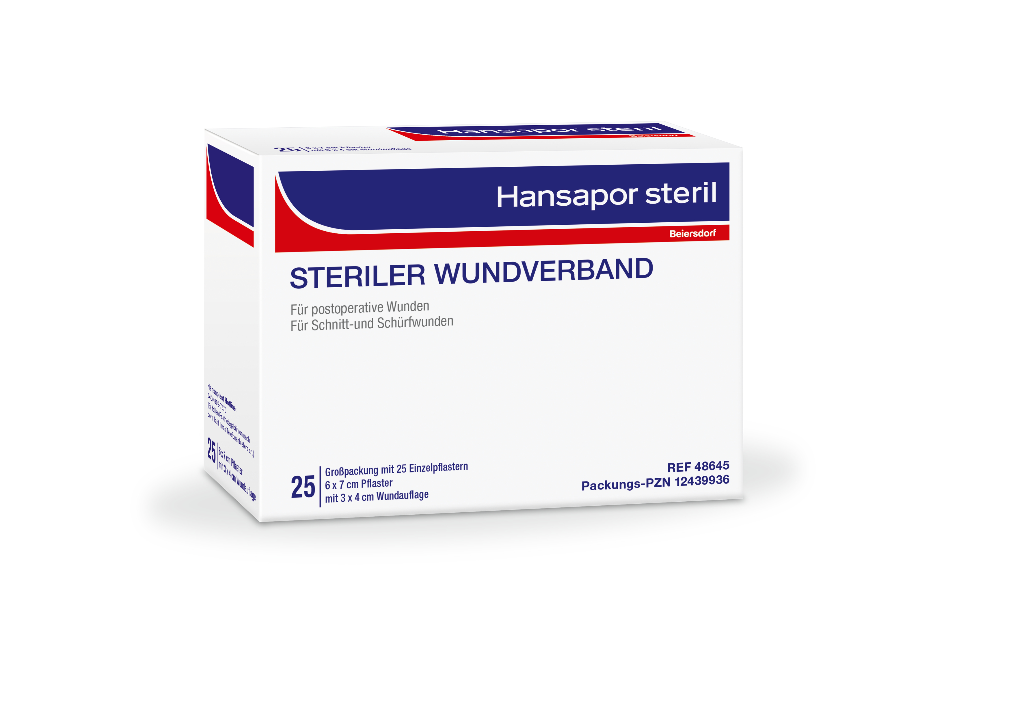 Hansapor Steril Wundverband 6 x 7 cm - Packung à 25 Stück