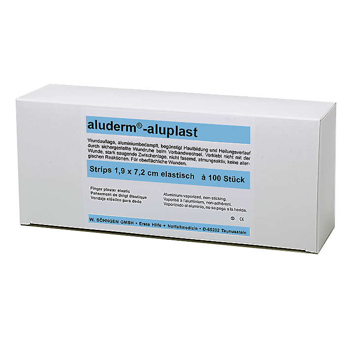 aluderm®-aluplast elastisch Wundpflasterstrips 1,9 x 7,2 cm - Packung à 100 Stück