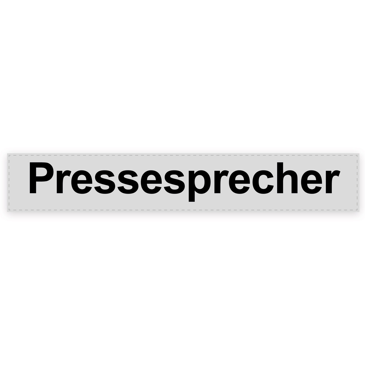 Rückenschild Pressesprecher, silber