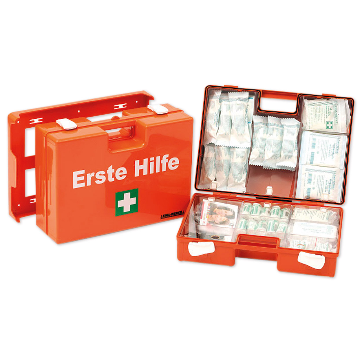 Erste Hilfe-Koffer - QUICK, orange, mit Inhalt: DIN 13157