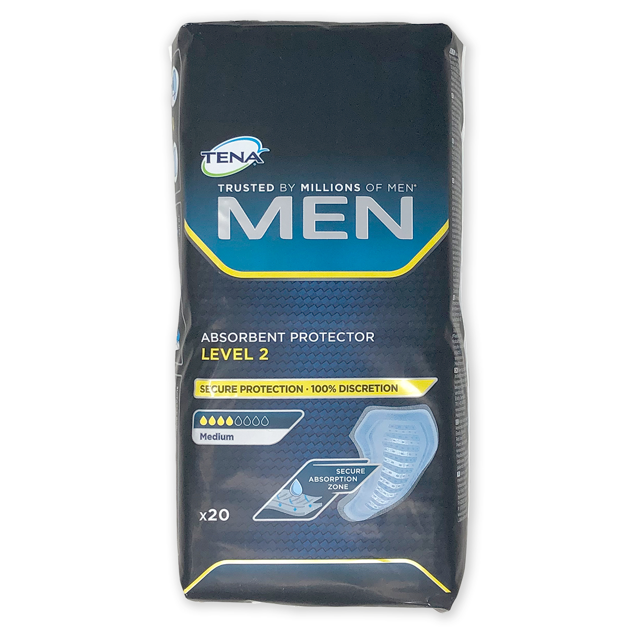 TENA MEN Level 2 Inkontinenzeinlagen - Packung à 20 Stück