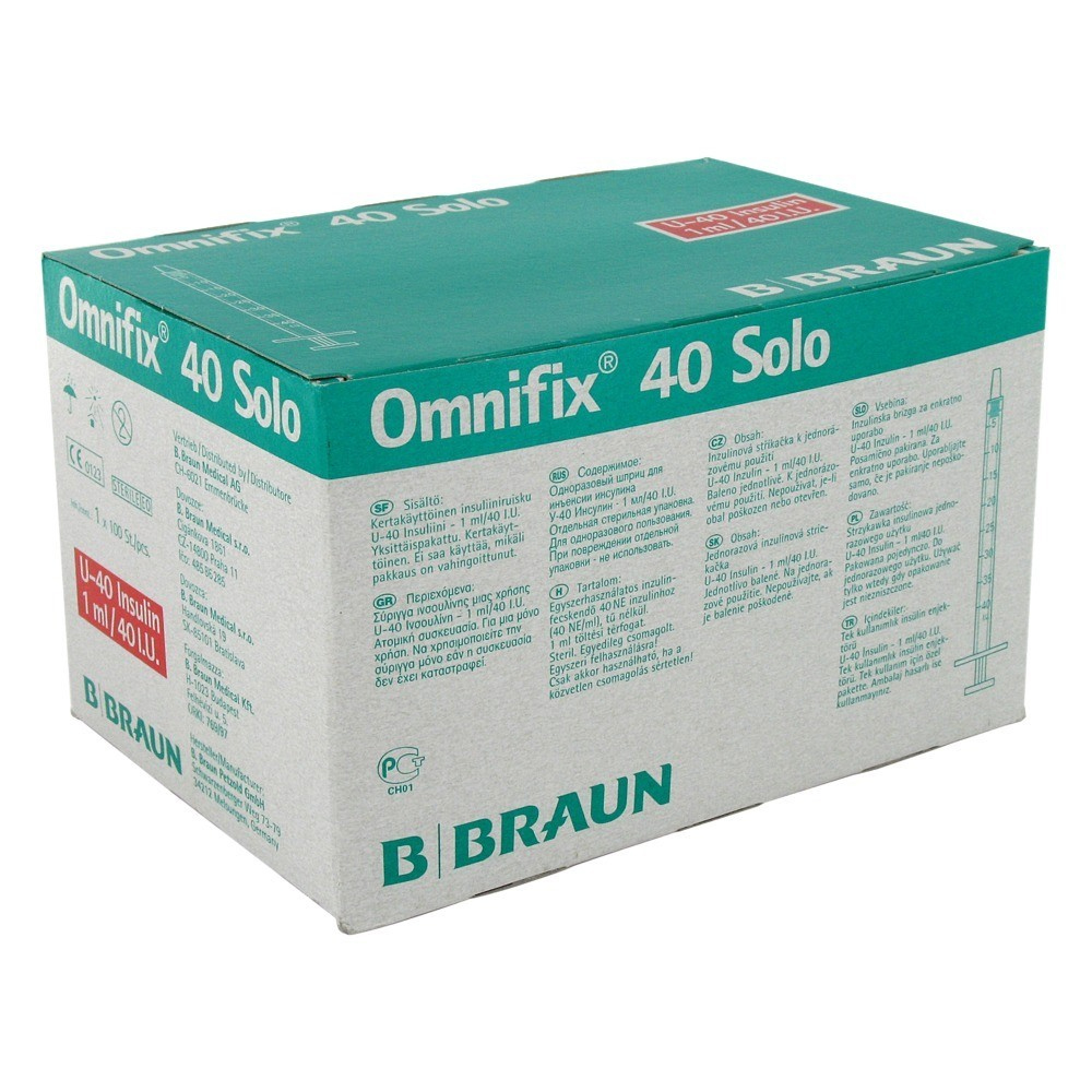 Omnifix 40 Solo Insulinsptitzen 1 ml Omnifix 40 Solo Insulinsptitzen 1 ml