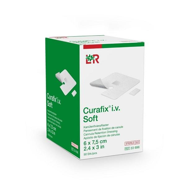CURAFIX i.v. Soft Kanülenfixierpflaster 6 x 7,5 cm - Packung à 50 Sück CURAFIX i.v. Soft Kanülenfixierpflaster 6 x 7,5 cm - Packung à 50 Sück