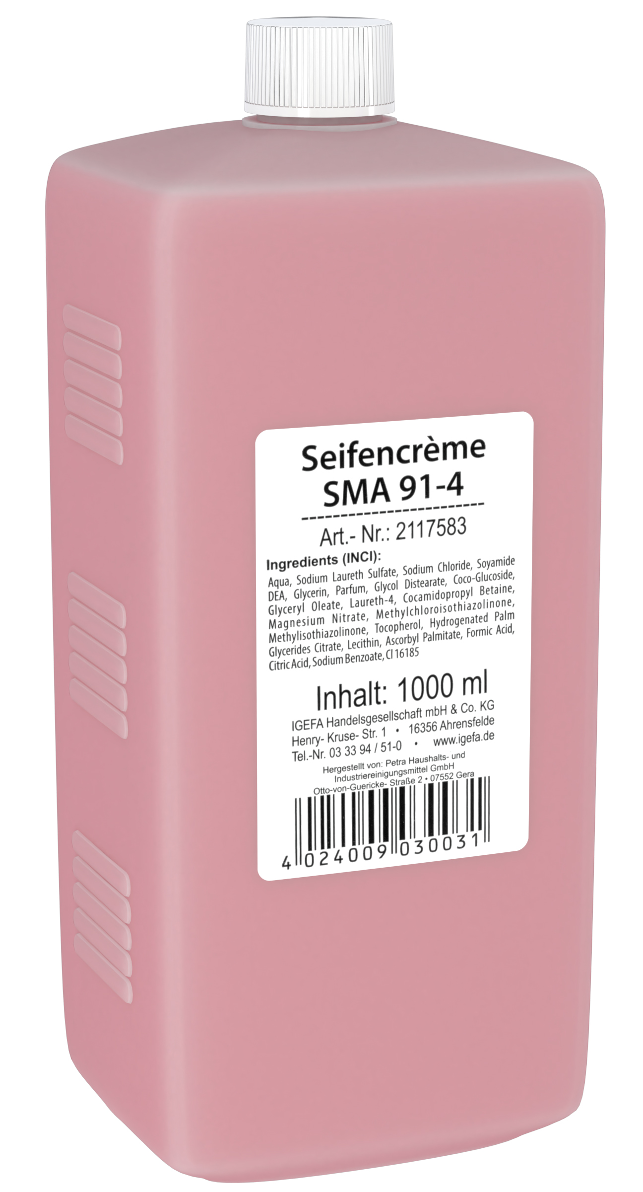 CLEAN and CLEVER SMART Seifencrème rosé SMA 91-4 - 1 Liter - Karton à 6 Stück CLEAN and CLEVER SMART Seifencrème rosé SMA 91-4 - 1 Liter - Karton à 6 Stück