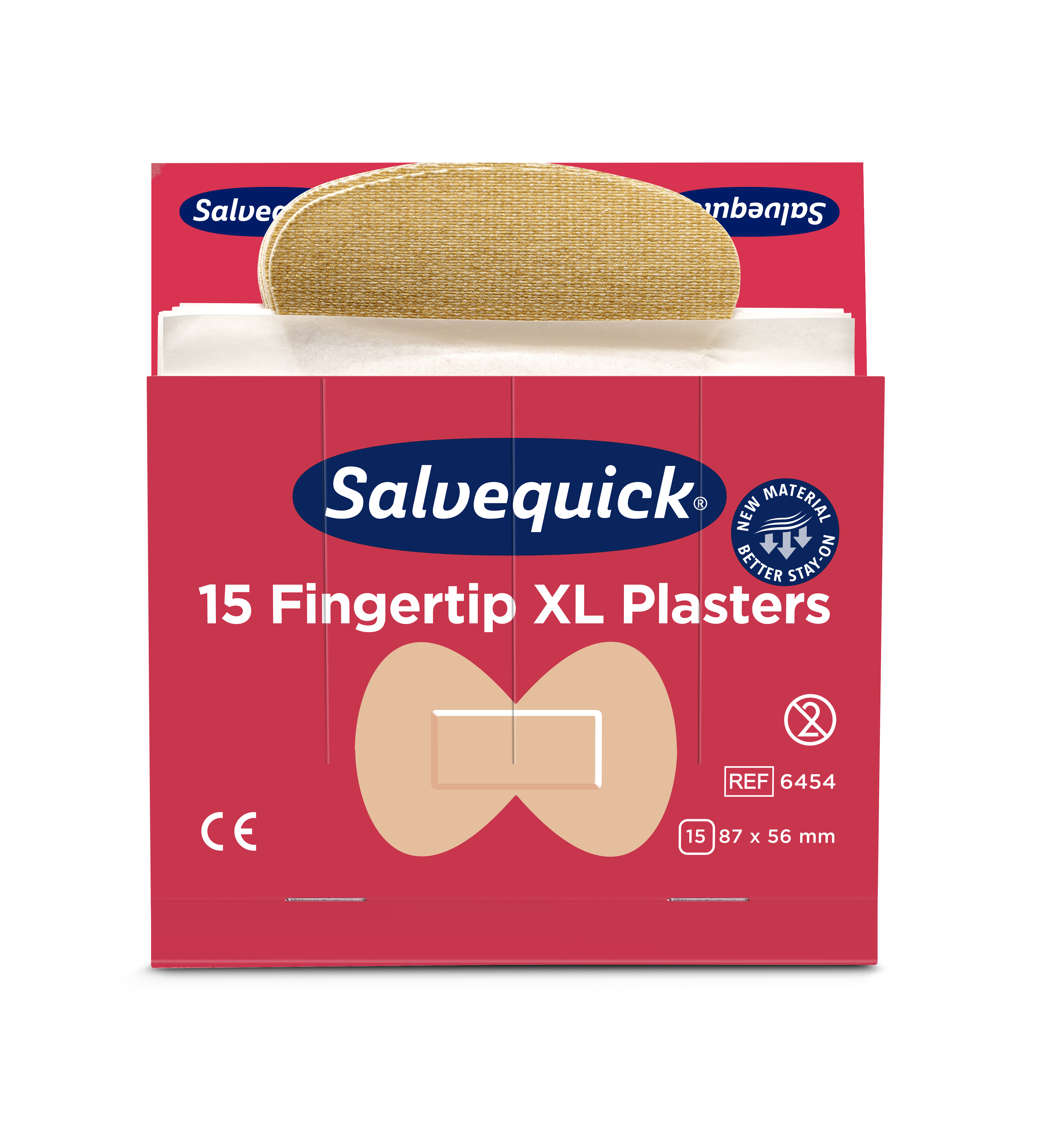 CEDERROTH Salvequick Fingertip XL Fingerkuppenpflaster - Packung à 6 x 15 Stück