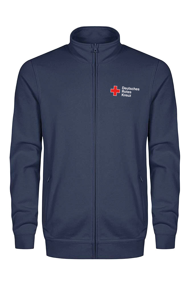 Sweat-Jacke mit DRK-Kompaktlogo in blau
