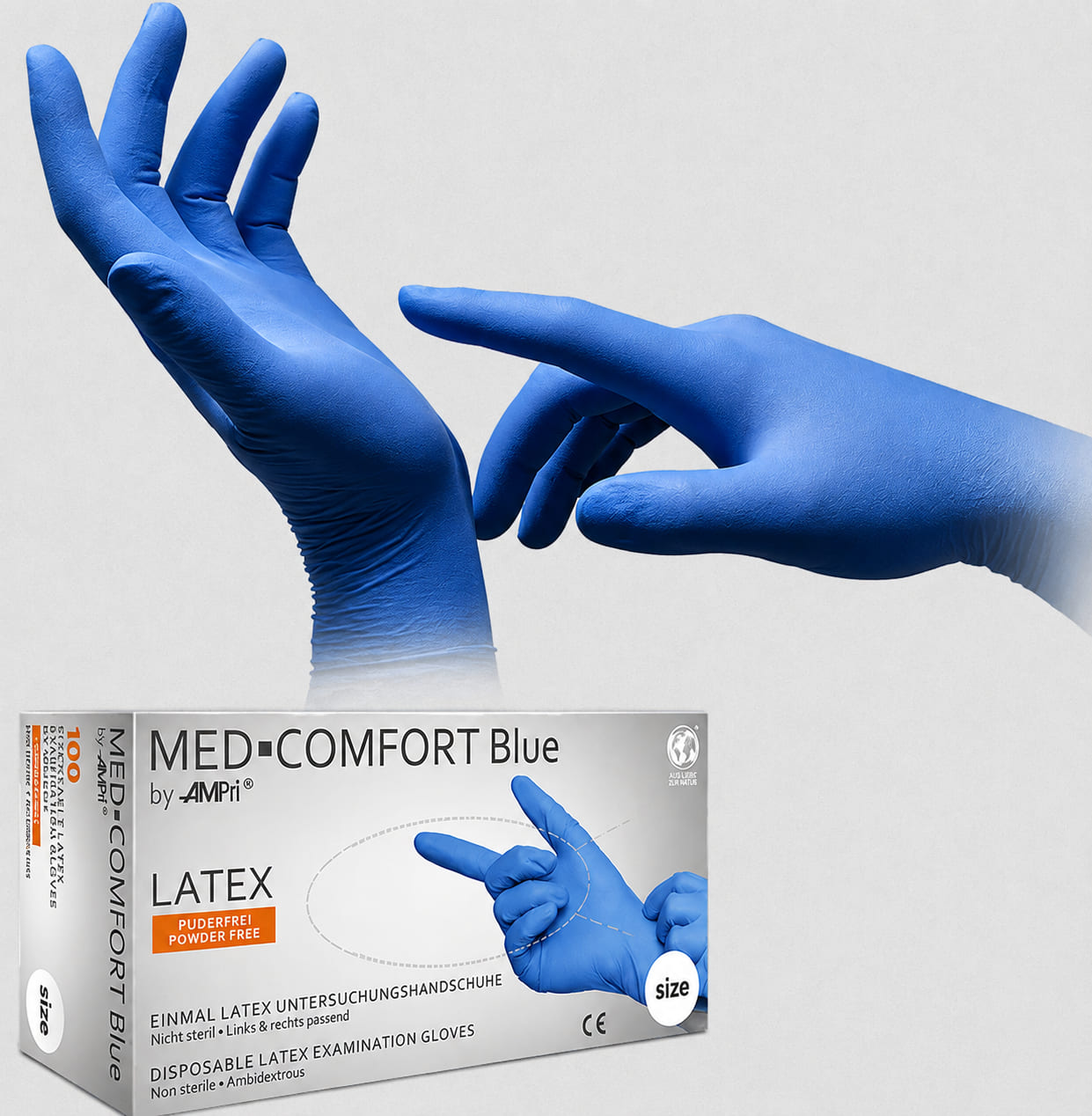 Latexhandschuhe MED-COMFORT BLUE Gr. XL