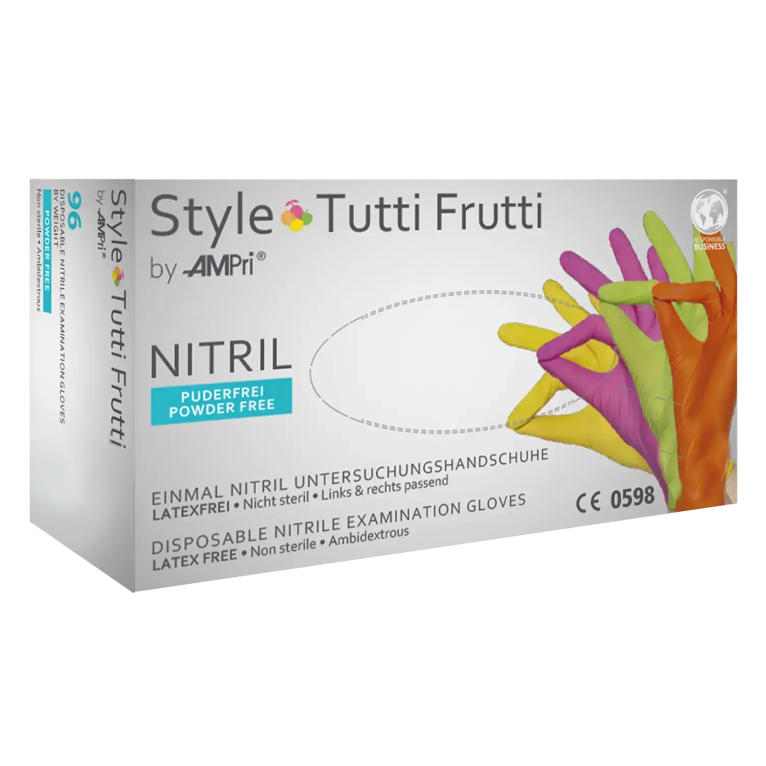 Nitrilhandschuhe Tutti Frutti - Packung à 96 Stück Nitrilhandschuhe Tutti Frutti - Packung à 96 Stück