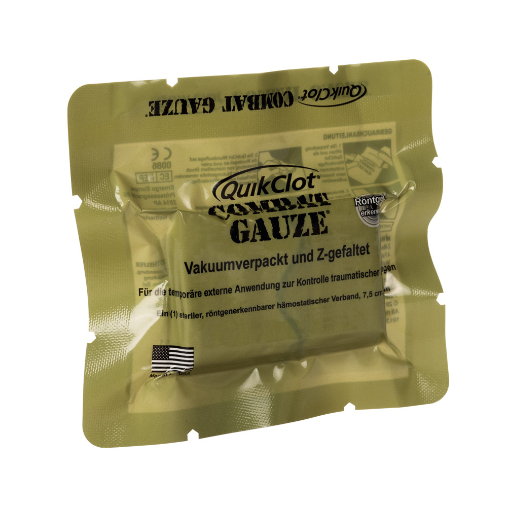 QuikClot® Z-gefaltet Gauze 7,5 cm x 3,7 m QuikClot® Z-gefaltet Gauze 7,5 cm x 3,7 m