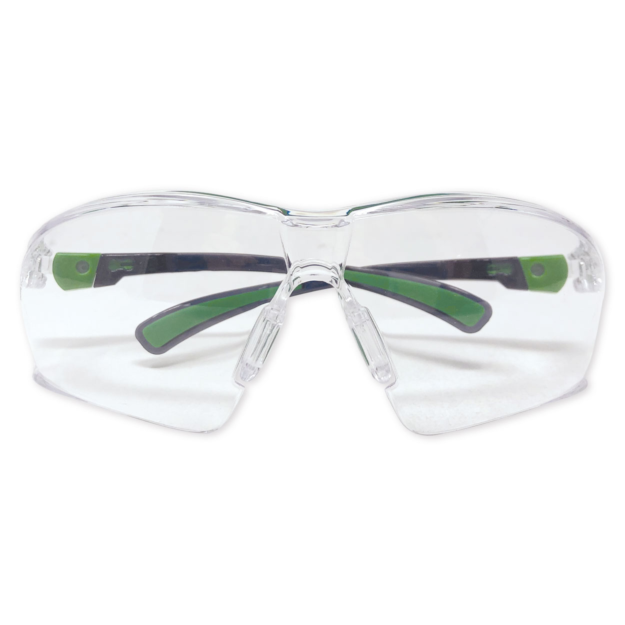 UNIVET 506 UP Schutzbrille - Clear 4, Farbrahmen in schwarz/grün