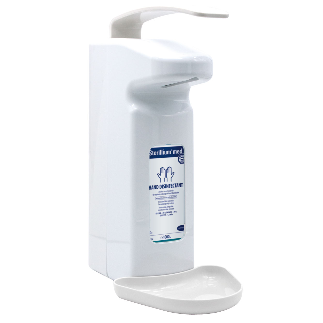 Manueller Desinfektionsmittelspender 500 ml/1L in weiß