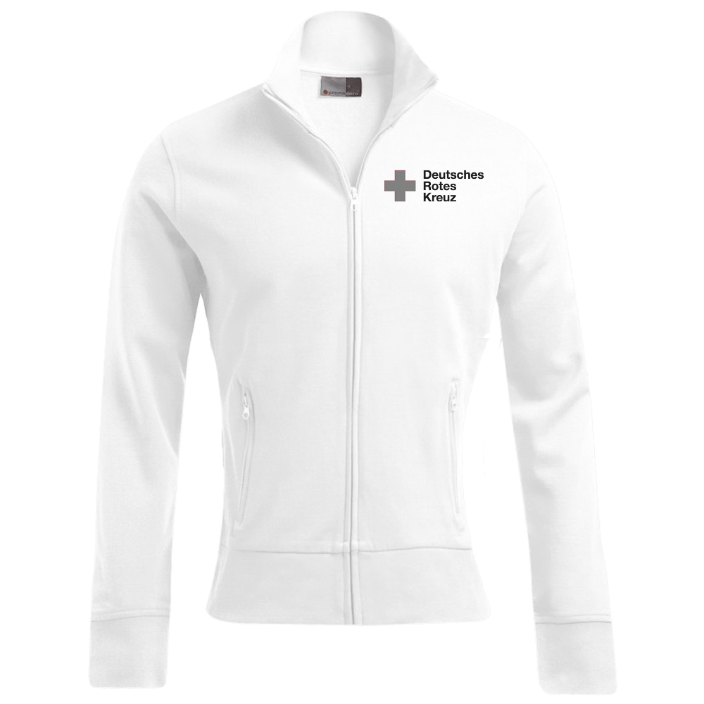 DRK Damen Sweatjacke weiß Logo Stick