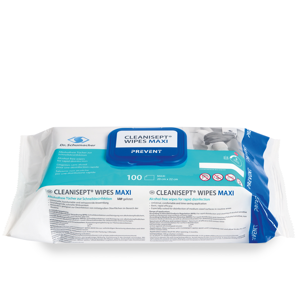 CLEANISEPT WIPES maxi Desinfektionstücher, 1 Flowpack à 100 Tücher CLEANISEPT WIPES maxi Desinfektionstücher, 1 Flowpack à 100 Tücher
